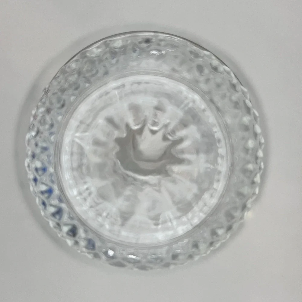 Vtg Toscany Romania Crystal Etched Floral Glass Wine Decanter Textured Ball Cork